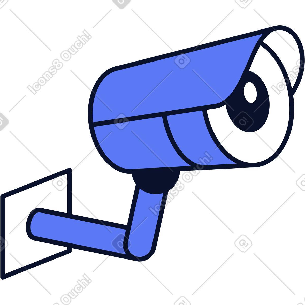 Security camera illustration in Flexy style download in PNG, SVG