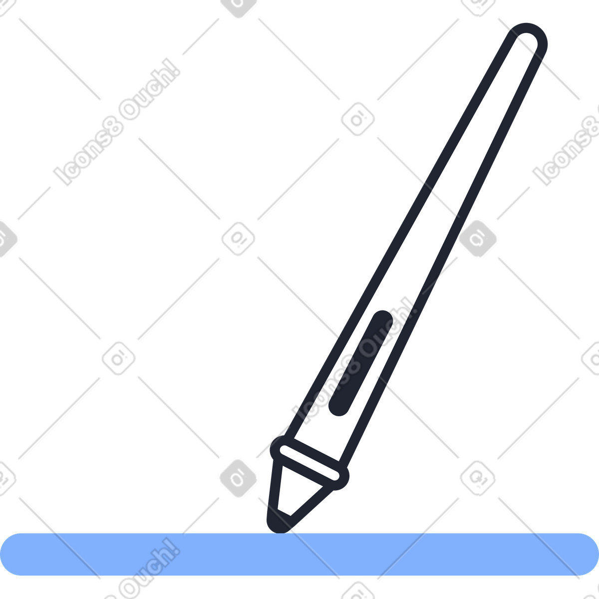 Tablett mit einem stift-Illustration im Pablita-Stil als Download in PNG, SVG