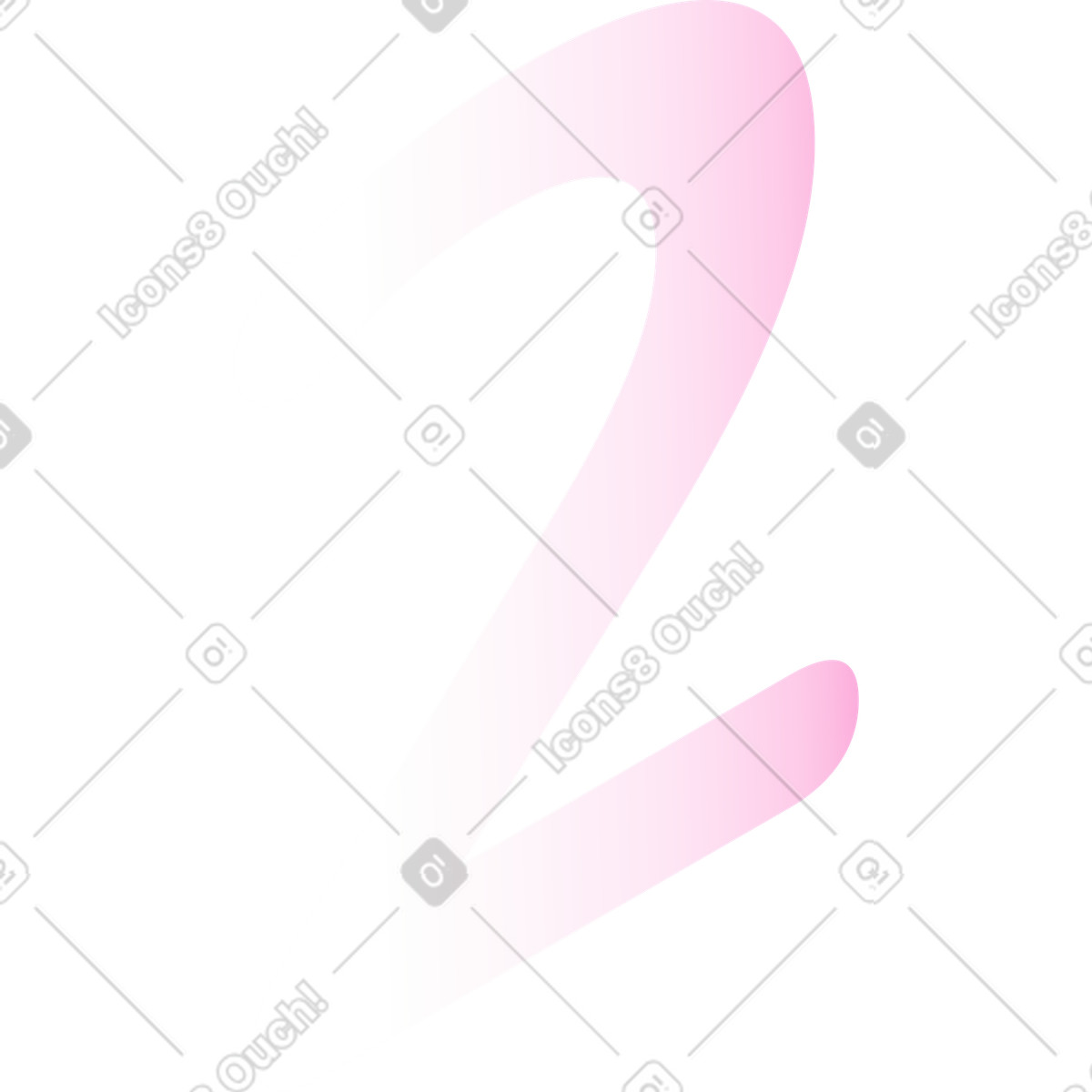 Number two illustration in Isotech style download in PNG, SVG