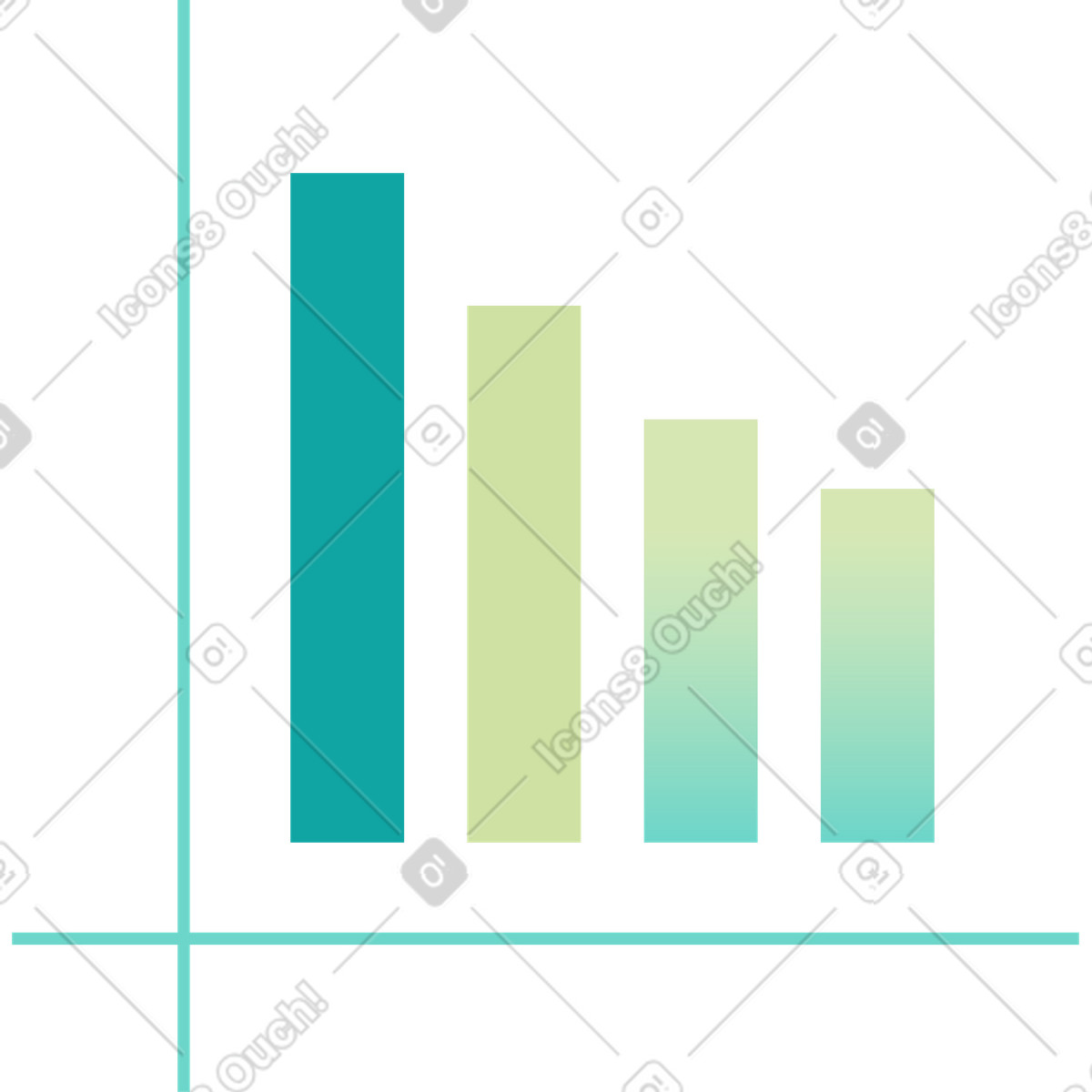 Ilustração de Colunas crescimento em no estilo Office para baixar em PNG, SVG