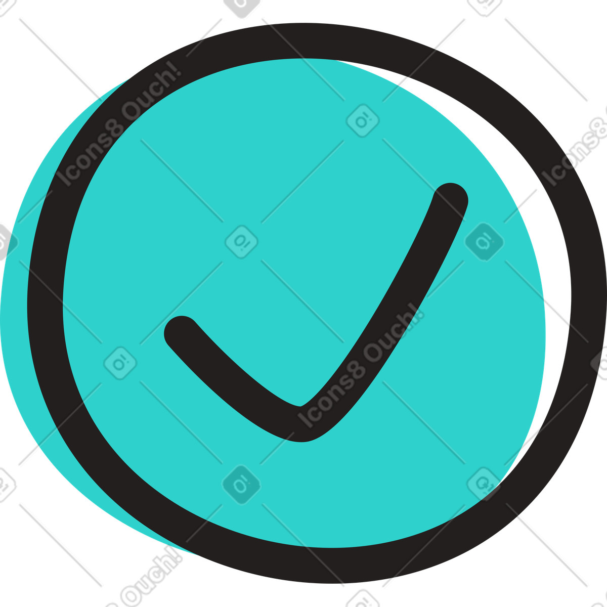 Segno di spunta illustrazione in stile Little scarica in PNG, SVG
