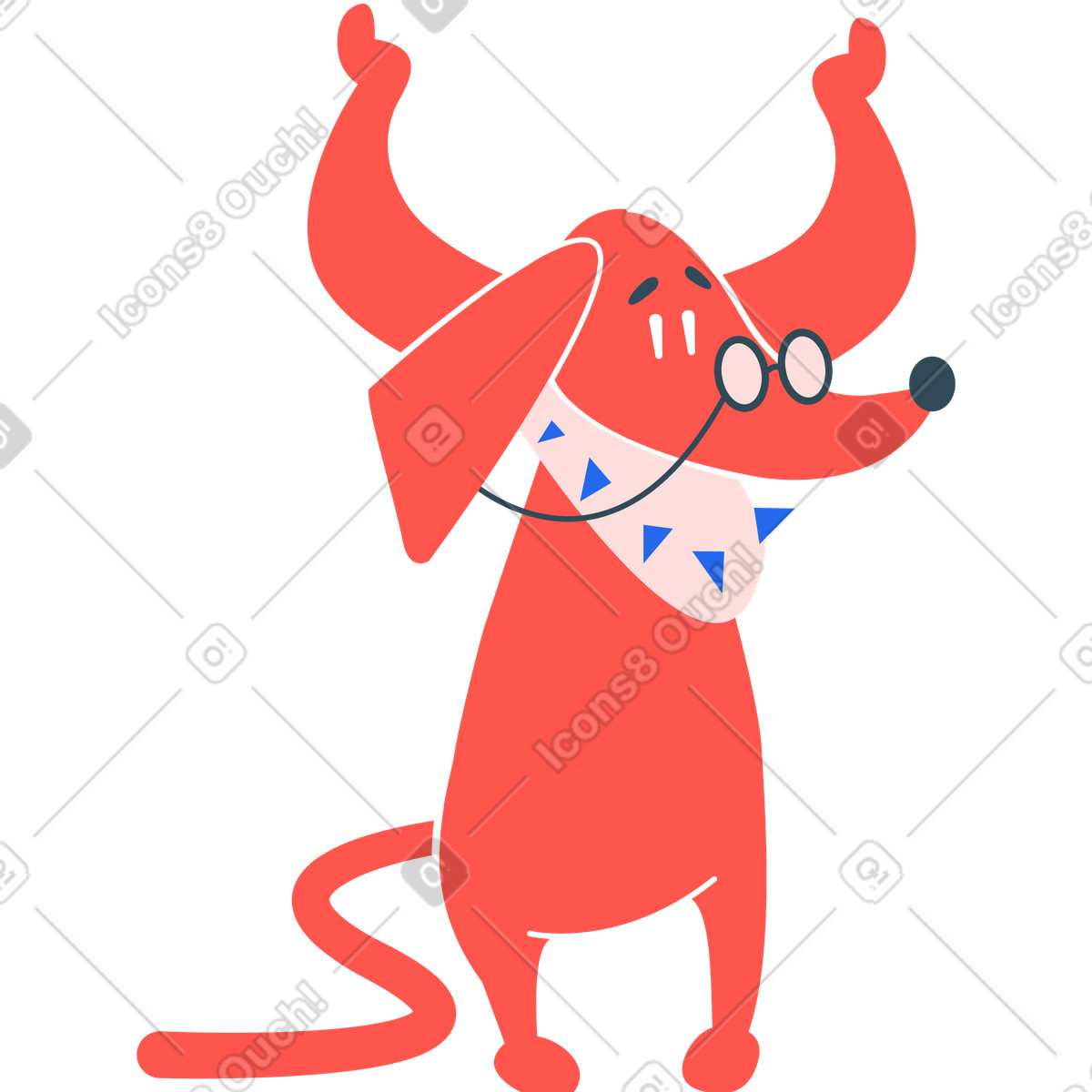 Ilustração de Cão em no estilo Kingdom para baixar em PNG, SVG