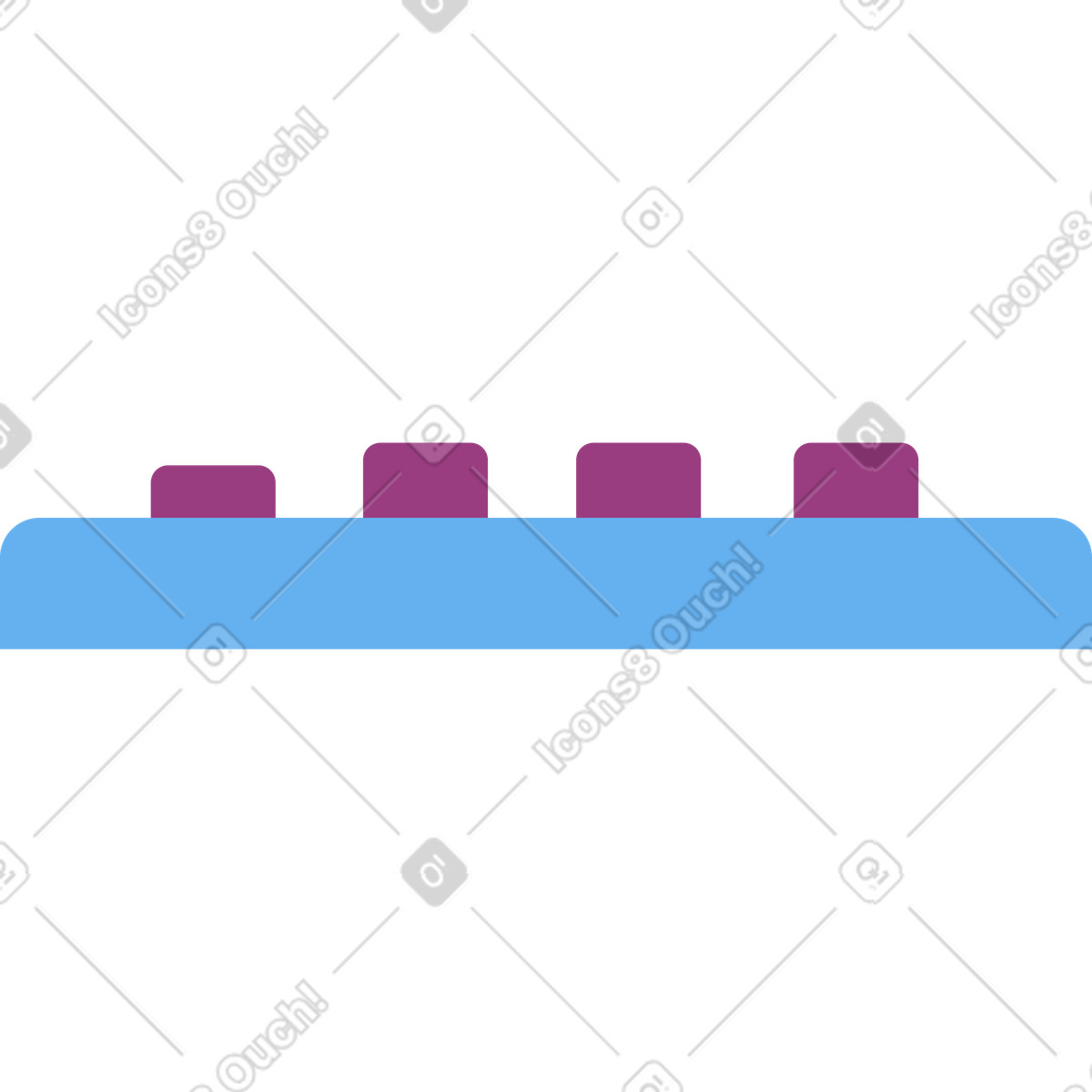 Keyboard from a computer monoblock illustration in Sammy style download in PNG, SVG