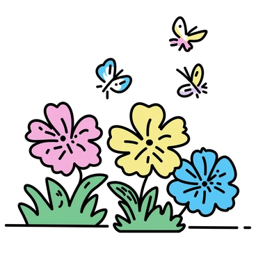 A garden scene features vibrant coral 'flowers' with intricate textures. Butterflies in various colors are hovering above the flowers. The flowers are depicted with delicate details that resemble both floral and marine elements. The background includes lush greenery, enhancing the contrast between land and sea themes. The overall composition showcases a harmonious blend of the natural world, with light filtering through the leaves, casting soft shadows on the ground.