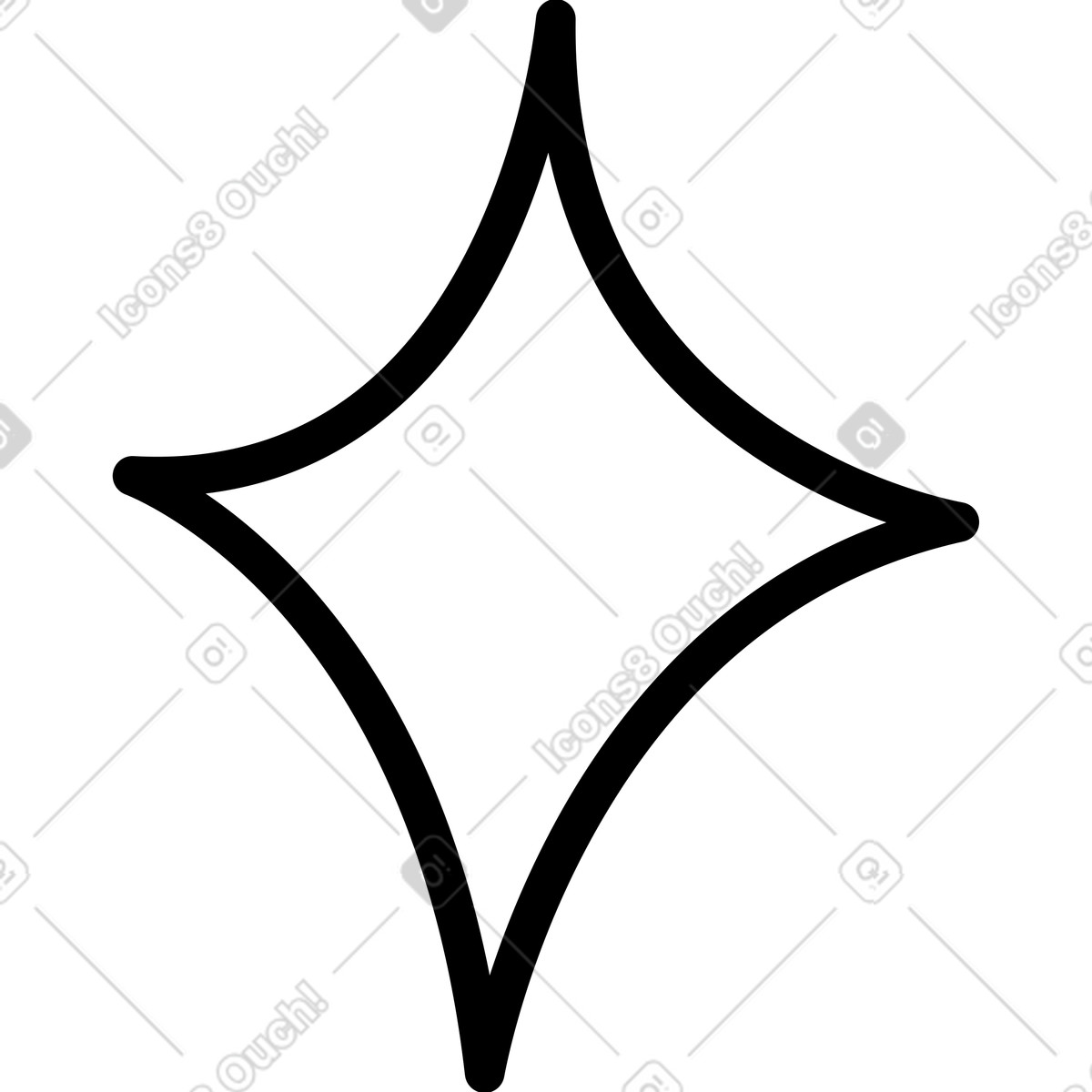 Twirl 스타일의 라인 스타 일러스트레이션 PNG, SVG 다운로드