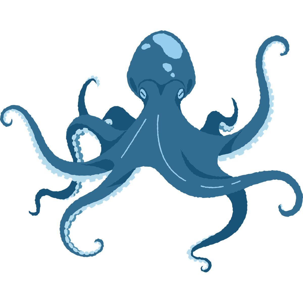 Giant octopus illustrazione in stile Cherry scarica in PNG, SVG