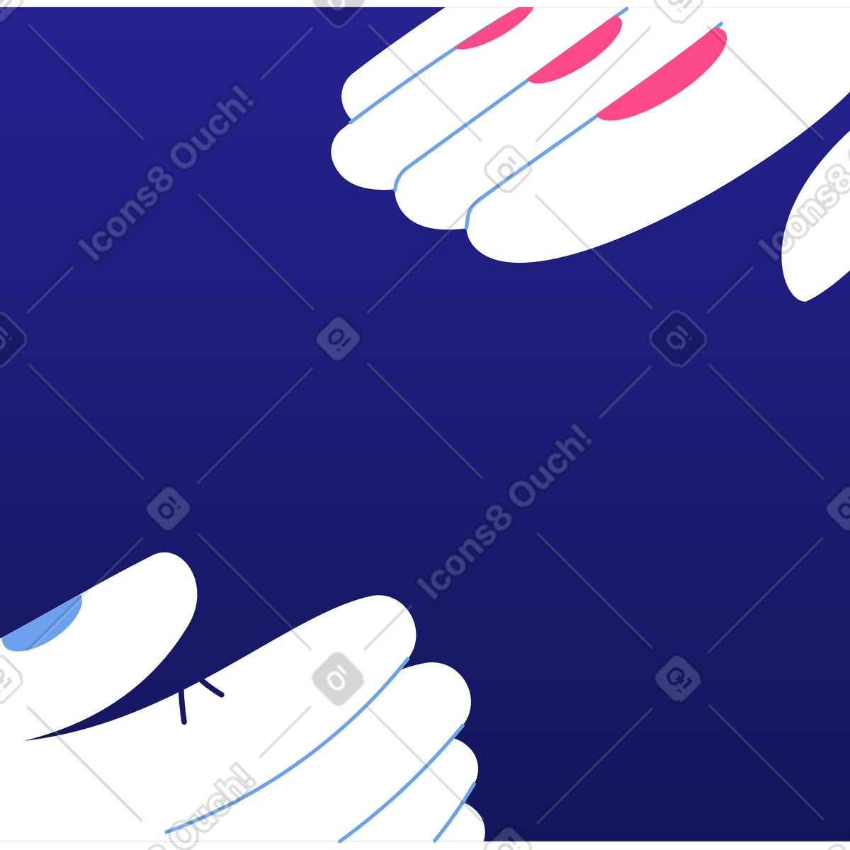 Sfondo con le mani illustrazione in stile Space scarica in PNG, SVG