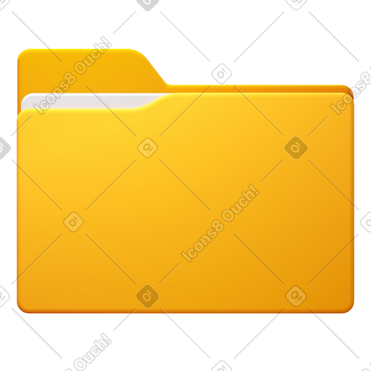 3D Fluency 스타일의 Folder with documents 일러스트레이션 PNG, SVG 다운로드