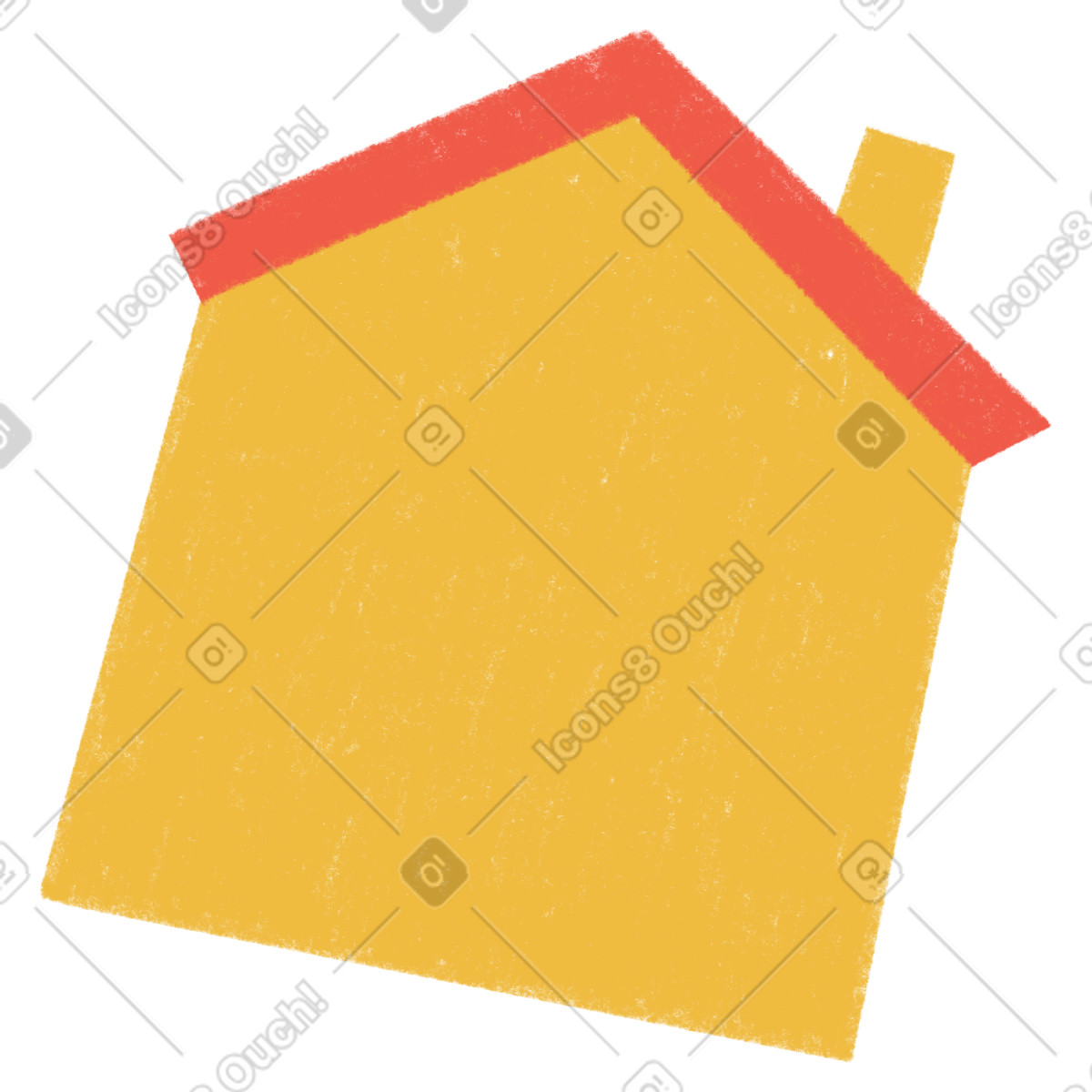 Ilustración Yellow house en estilo Tutti a descargar en PNG y SVG
