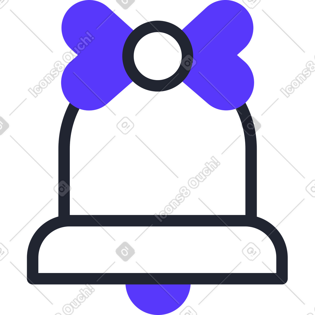 Bell illustration in Pablita style download in PNG, SVG
