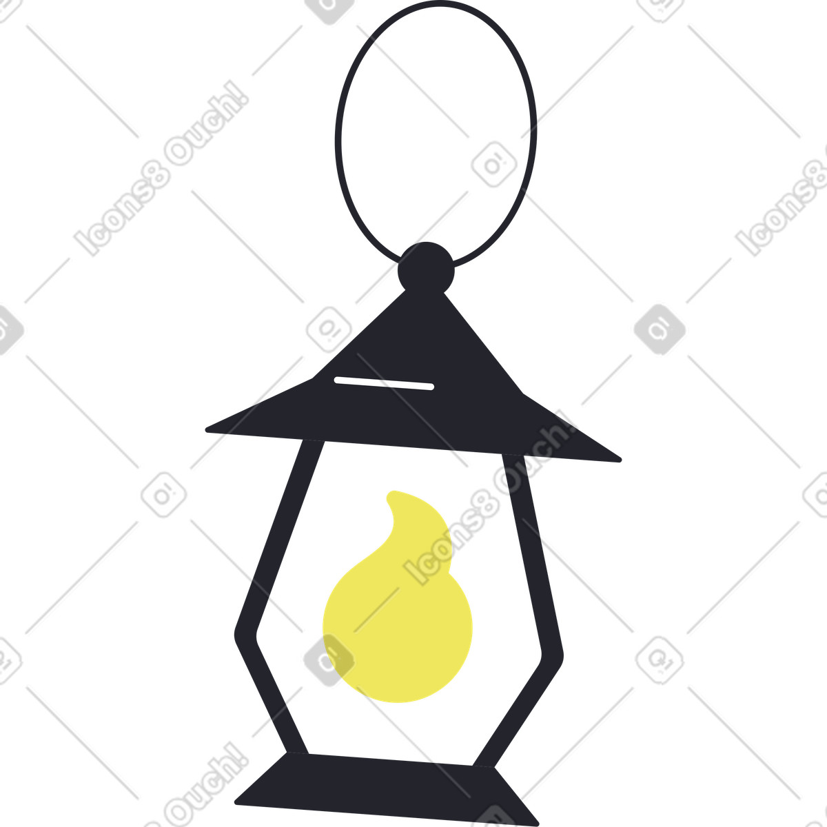 Illustration Lanterne dans le style Boba à télécharger aux formats PNG, SVG