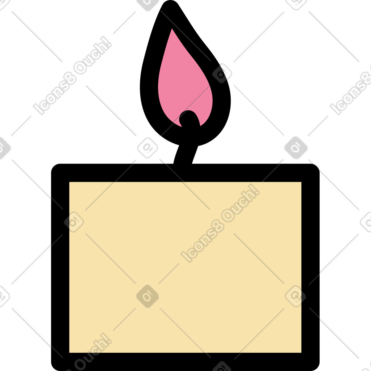 Ilustração de Vela em no estilo Notes para baixar em PNG, SVG
