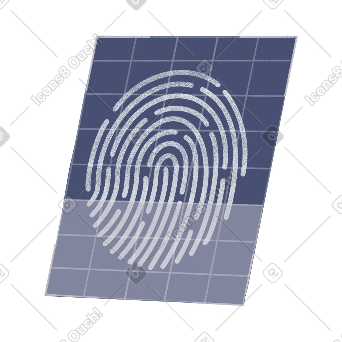 Fingerprint illustration in Haze style download in PNG, SVG