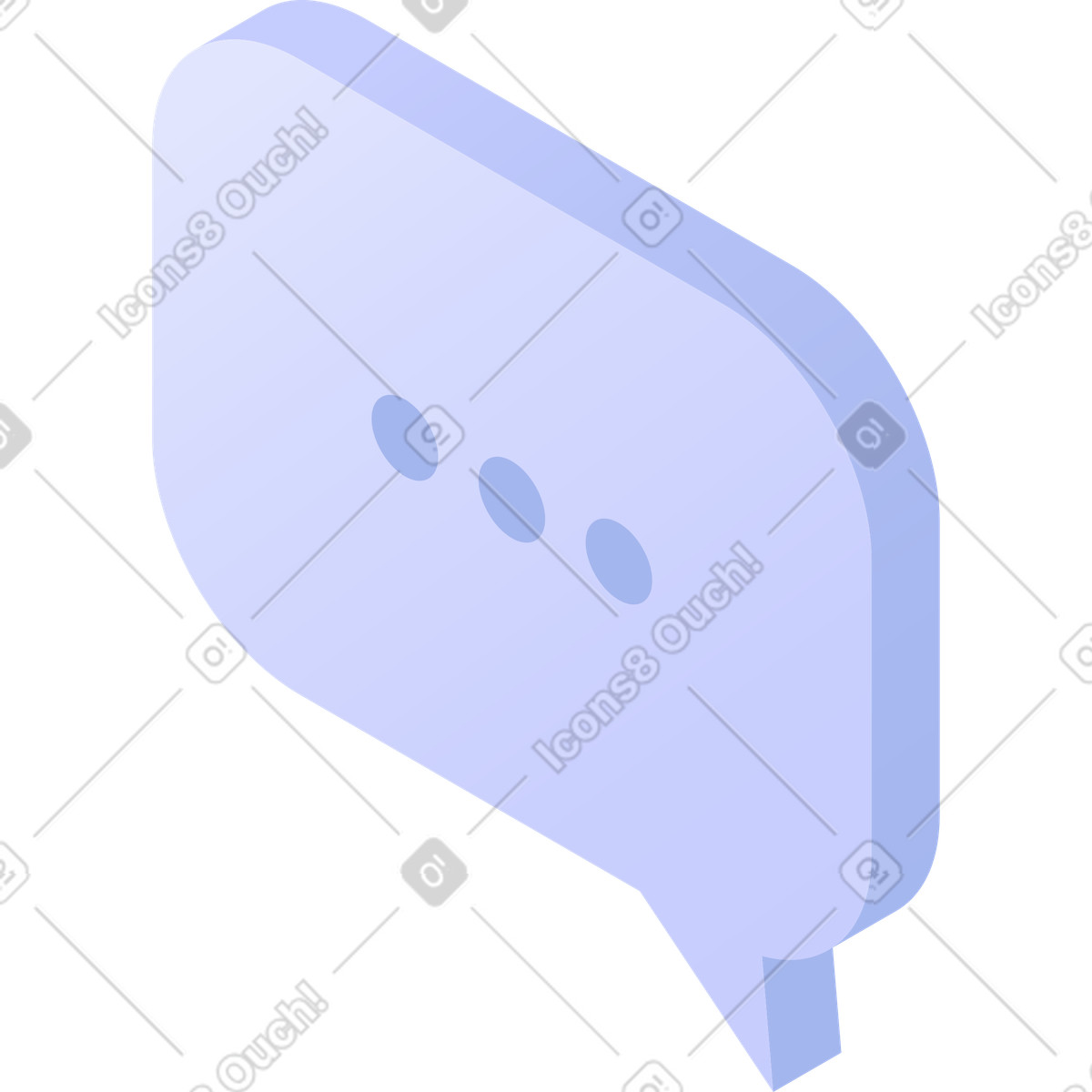 Speech bubble with dots illustration in Quantum style download in PNG, SVG