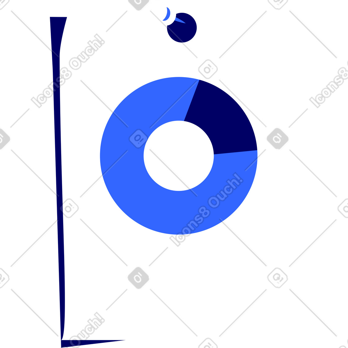 下载 Lounge 风格的 图钉上带有饼图的纸 插画，支持 PNG、SVG 格式