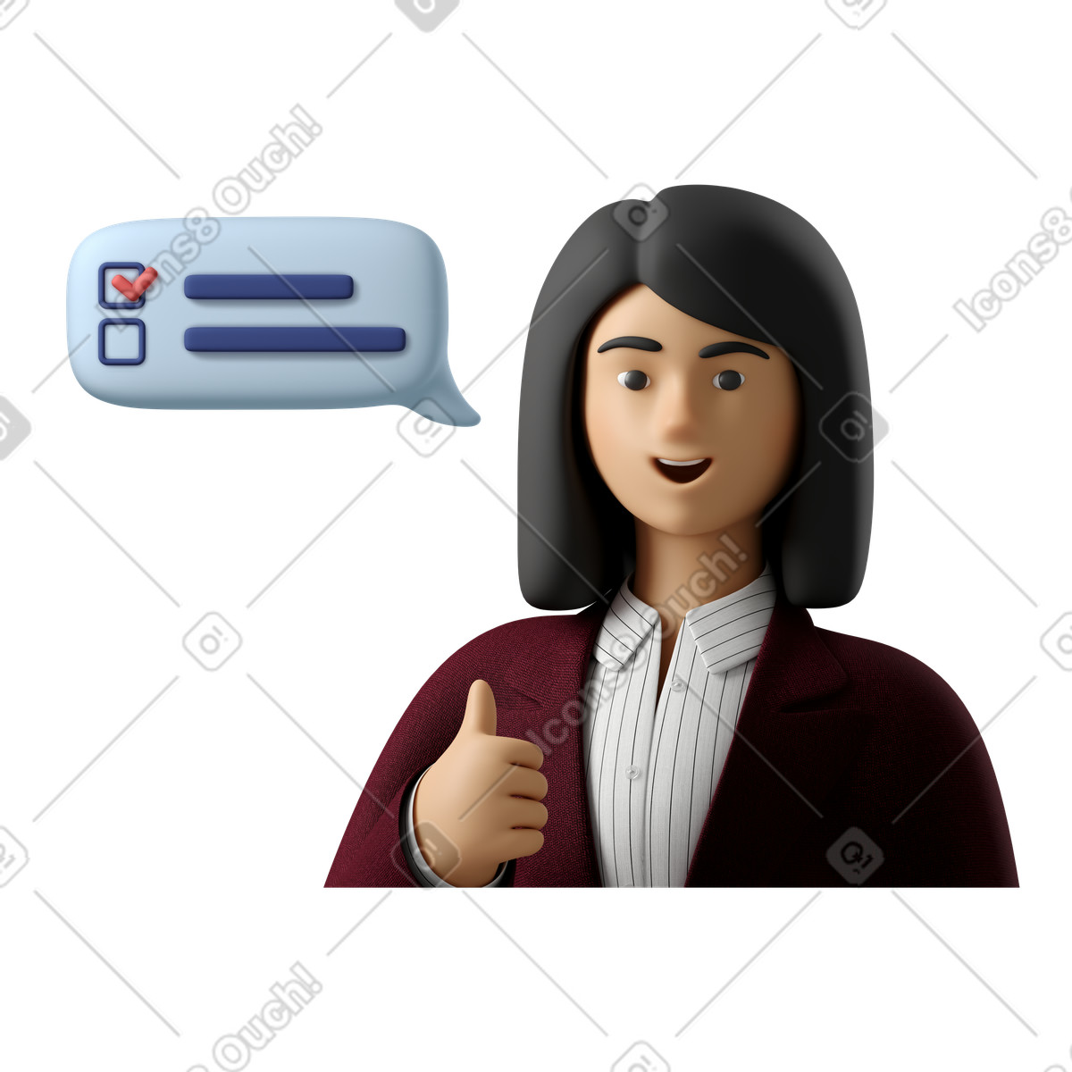Woman giving thumbs up for good work illustration working clipart images collection