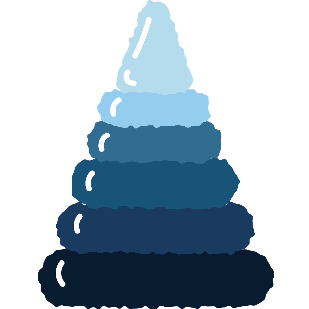 Cherry 스타일의 Blue pyramid toy 일러스트레이션 PNG, SVG 다운로드