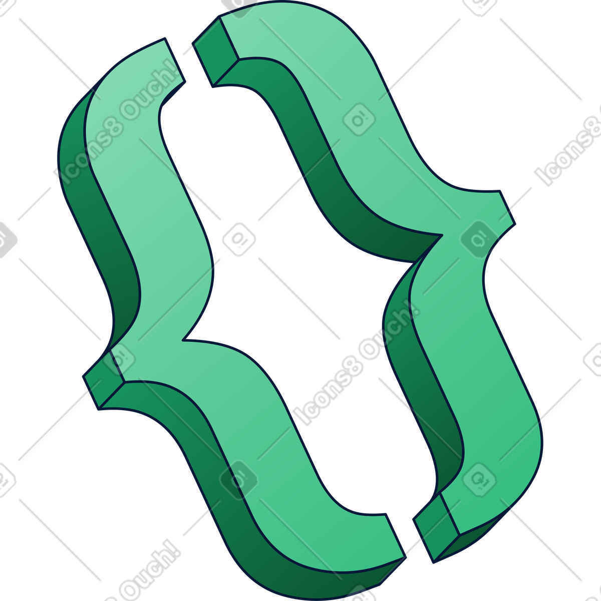 Curly brackets illustration in PNG, SVG