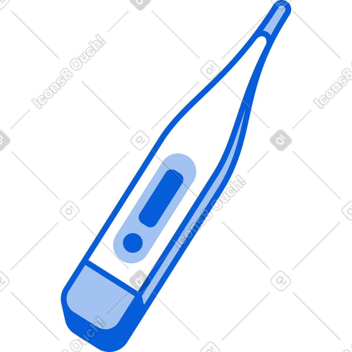 Electronic doctor thermometer illustration in PNG, SVG