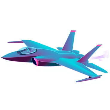 A sleek, upgraded F35 jet with a streamlined fuselage and sharp angular lines. The jet features an iridescent coating that reflects light in a spectrum of colors, enhancing its futuristic appearance. Its wings are elongated and equipped with retractable winglets that change shape in flight. The cockpit is enclosed with a transparent, high-tech canopy, displaying a digital interface inside. Propulsion comes from twin, advanced engines with glowing blue accents, and the jet carries a complement of state-of-the-art weaponry integrated seamlessly into its design. It soars through a clear blue sky, leaving a trail of vapor in its wake.