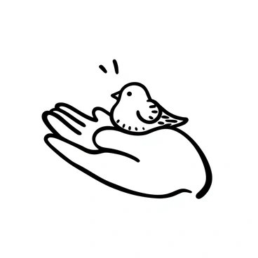 Hands gently cradling a small, fragile bird, symbolizing compassion