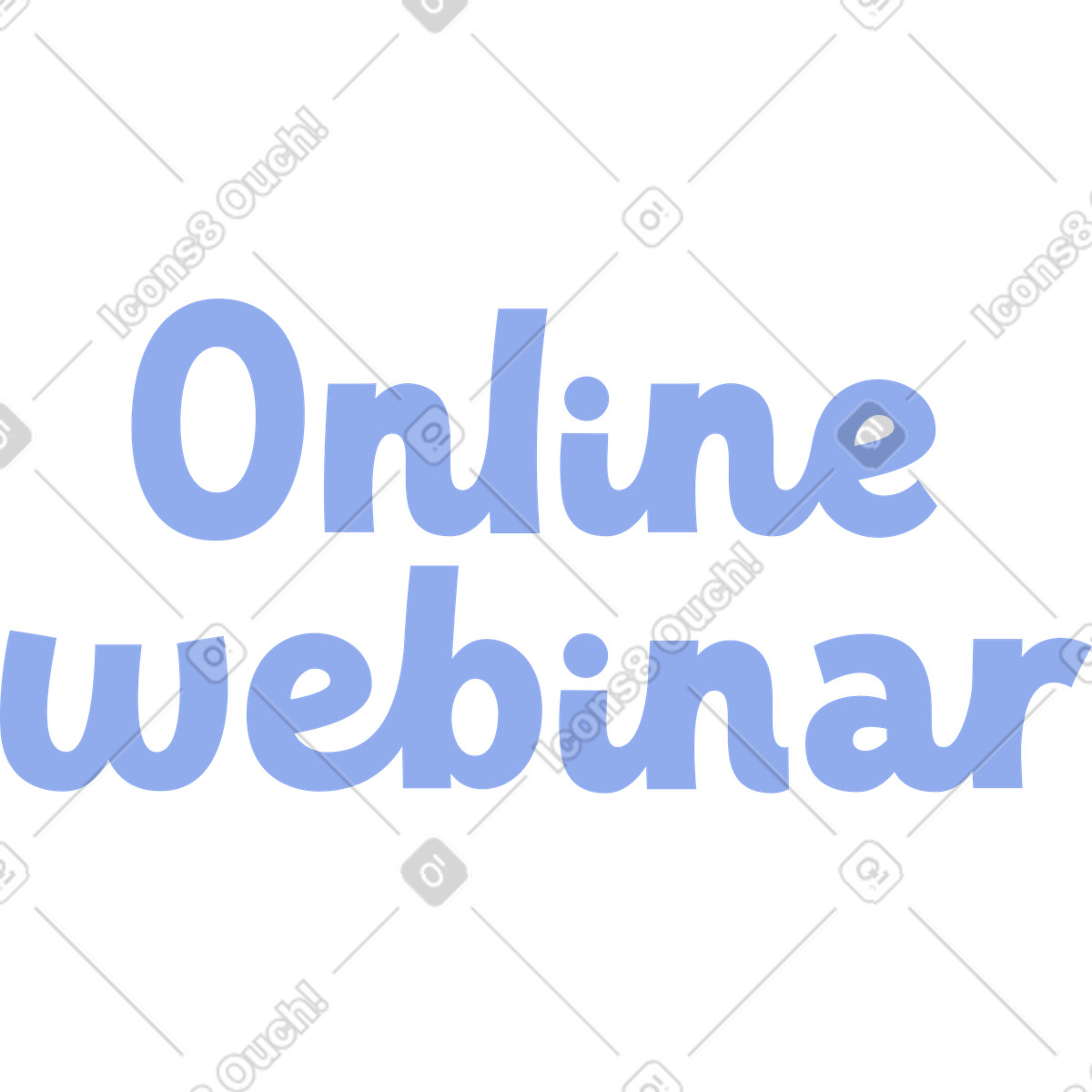 Lettering online webinar illustration in Bloom style download in PNG, SVG