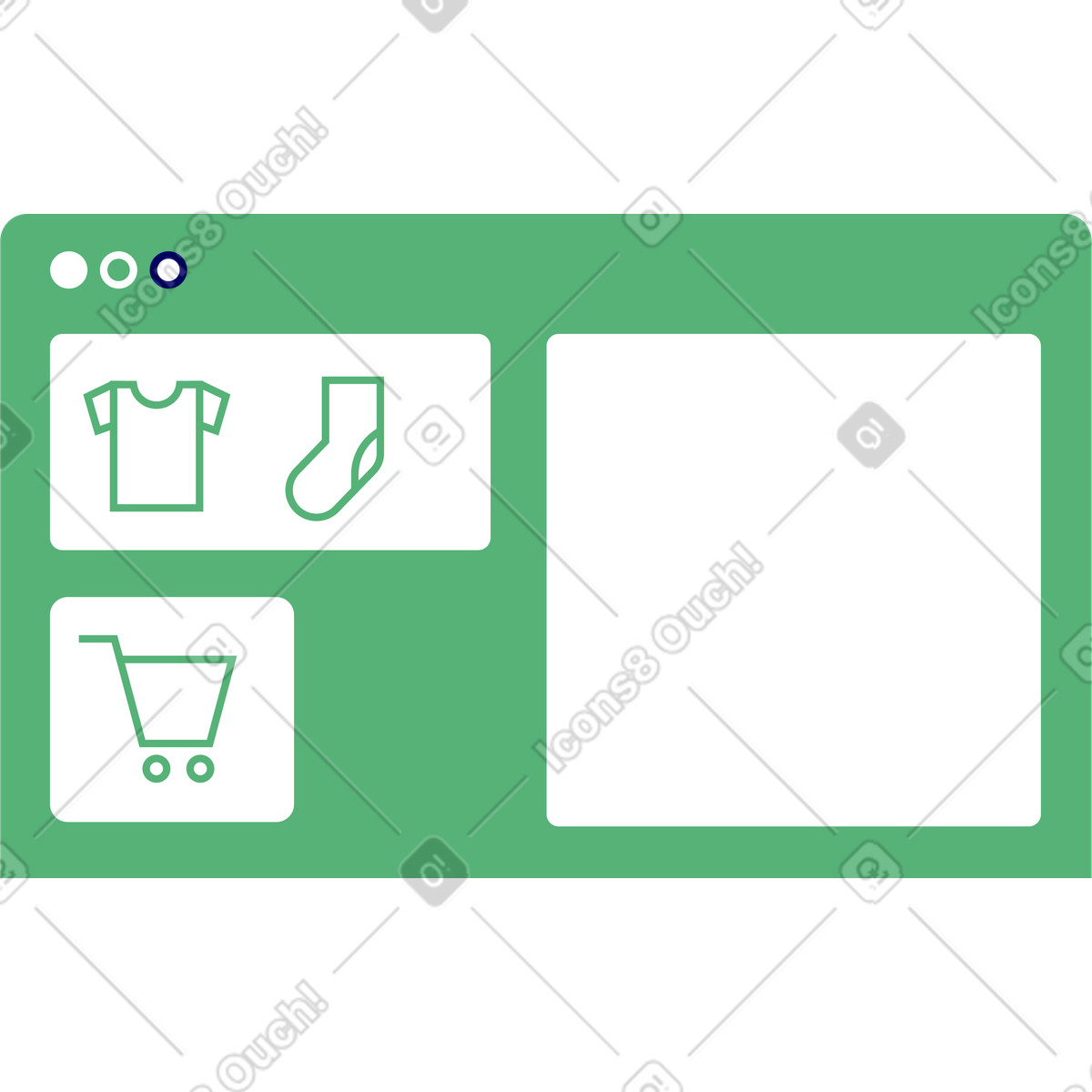 Negozio online illustrazione in stile Lounge scarica in PNG, SVG