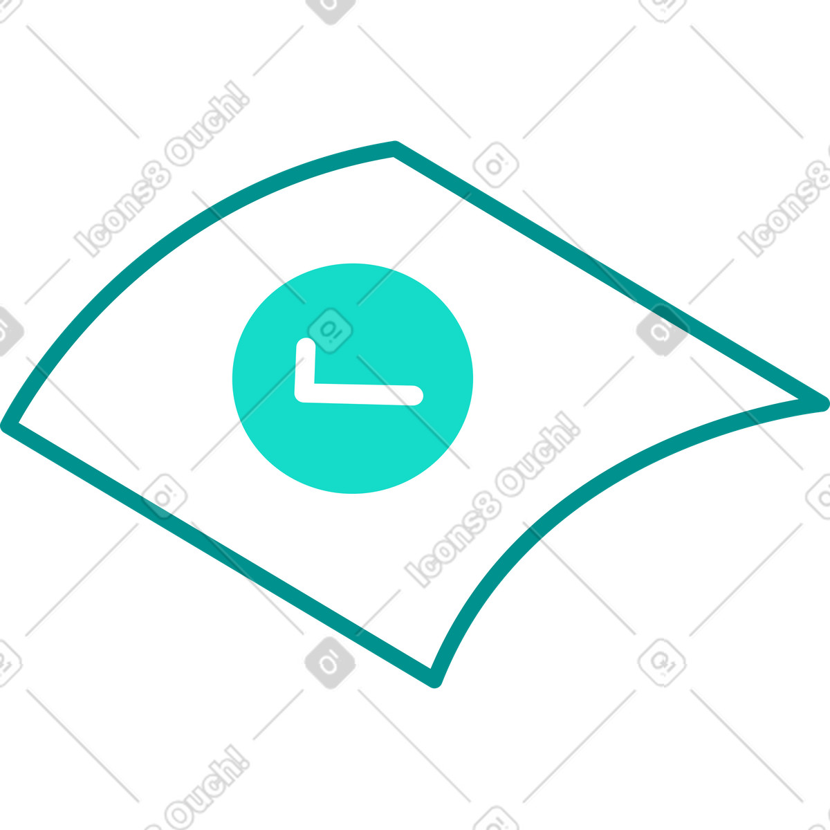Quittung mit häkchen-Illustration im Natty-Stil als Download in PNG, SVG