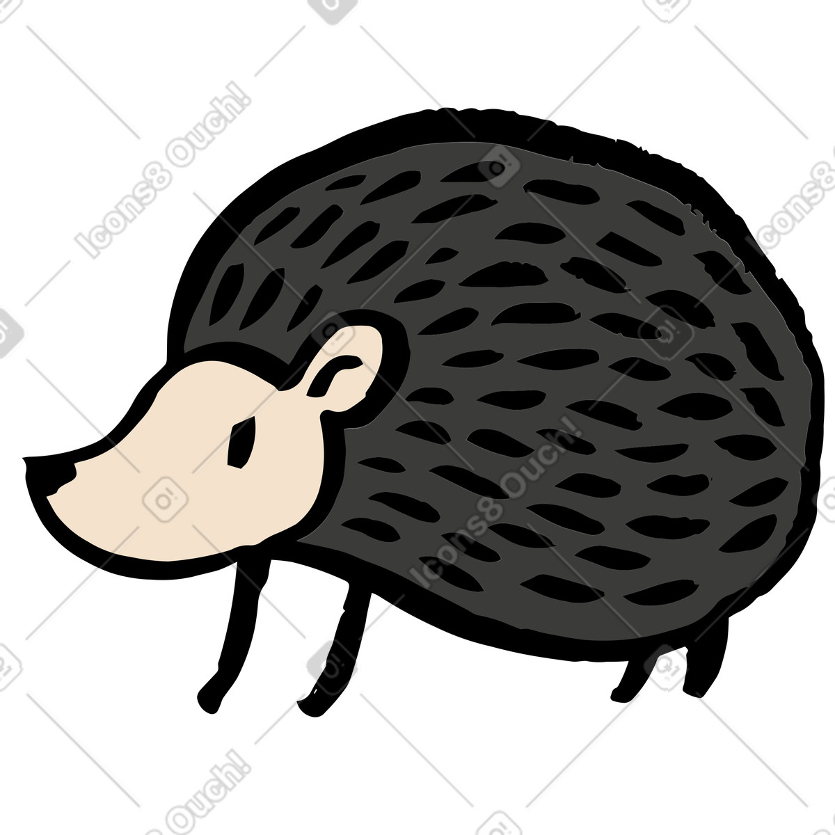 下载 Scandi 风格的 刺猬 插画，支持 PNG、SVG 格式