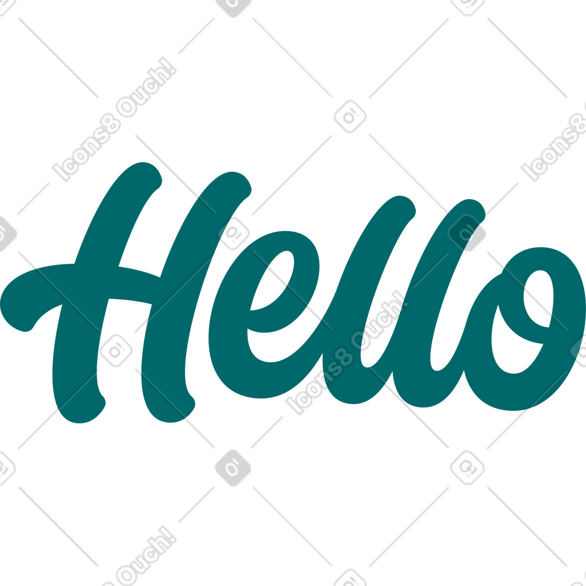Ilustração de Letras olá em no estilo Sammy Line para baixar em PNG, SVG