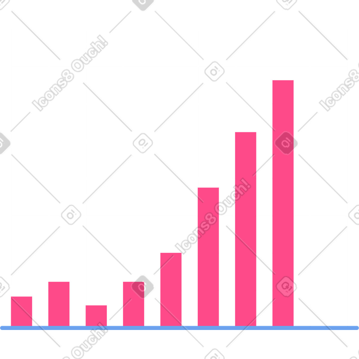 Pink charts and graphs illustration in Space style download in PNG, SVG