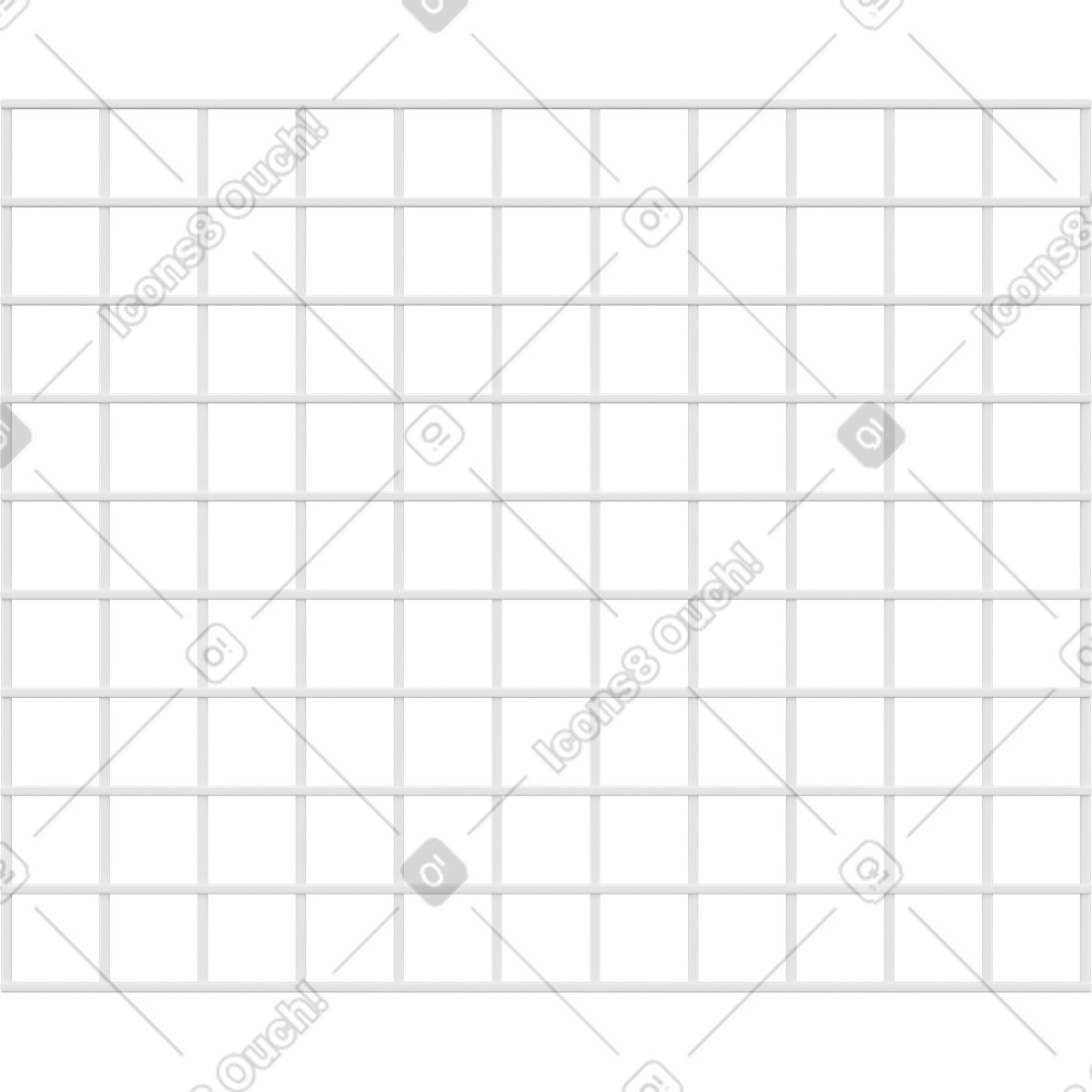 Grid pattern, white square mesh, abstract background illustration in 3D Playful style download in PNG, SVG