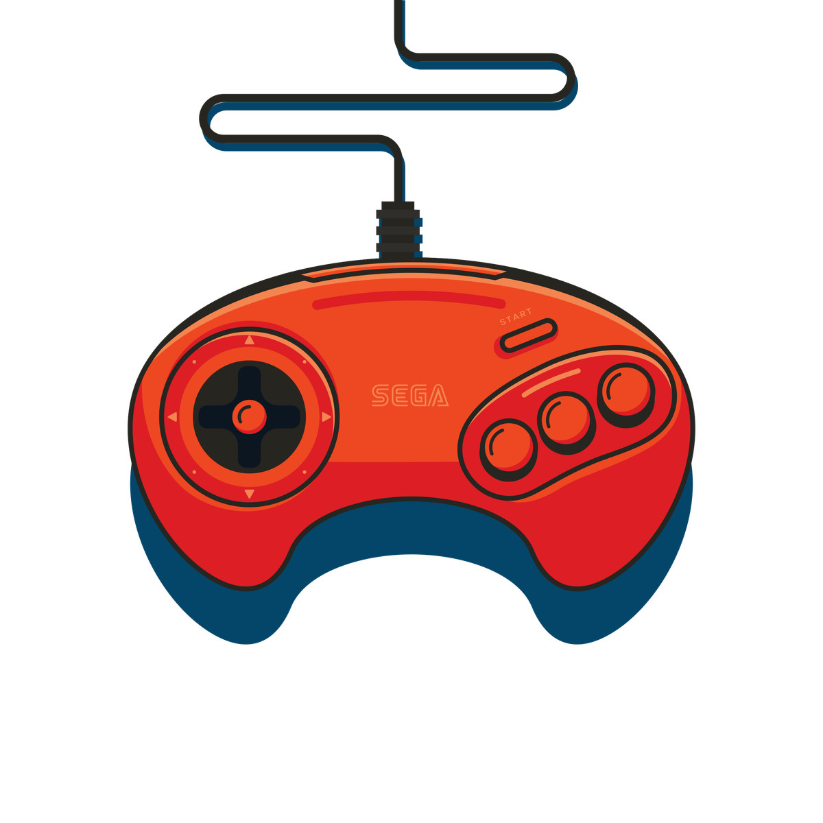 Game controller illustration in Gummy style download in PNG, SVG