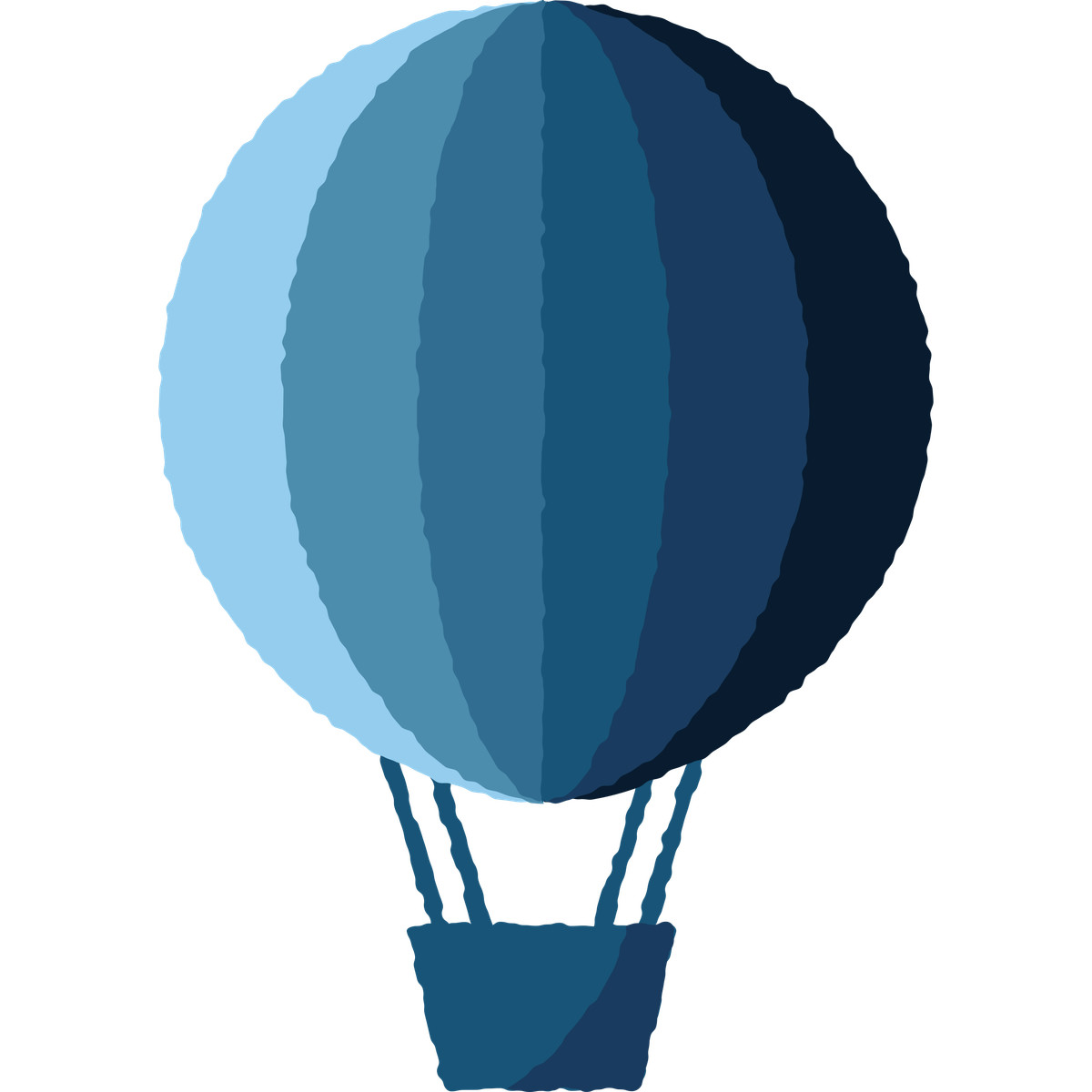 Hot air balloon-Illustration im Cherry-Stil als Download in PNG, SVG