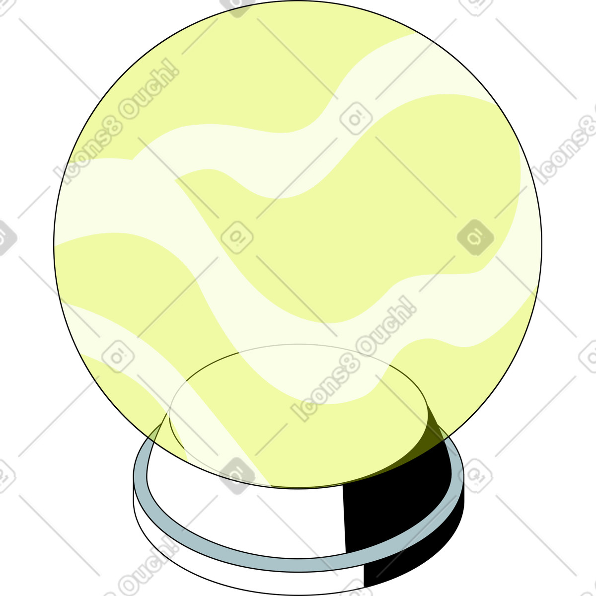 Der ball vorhersagen-Illustration im Isometric-Stil als Download in PNG, SVG