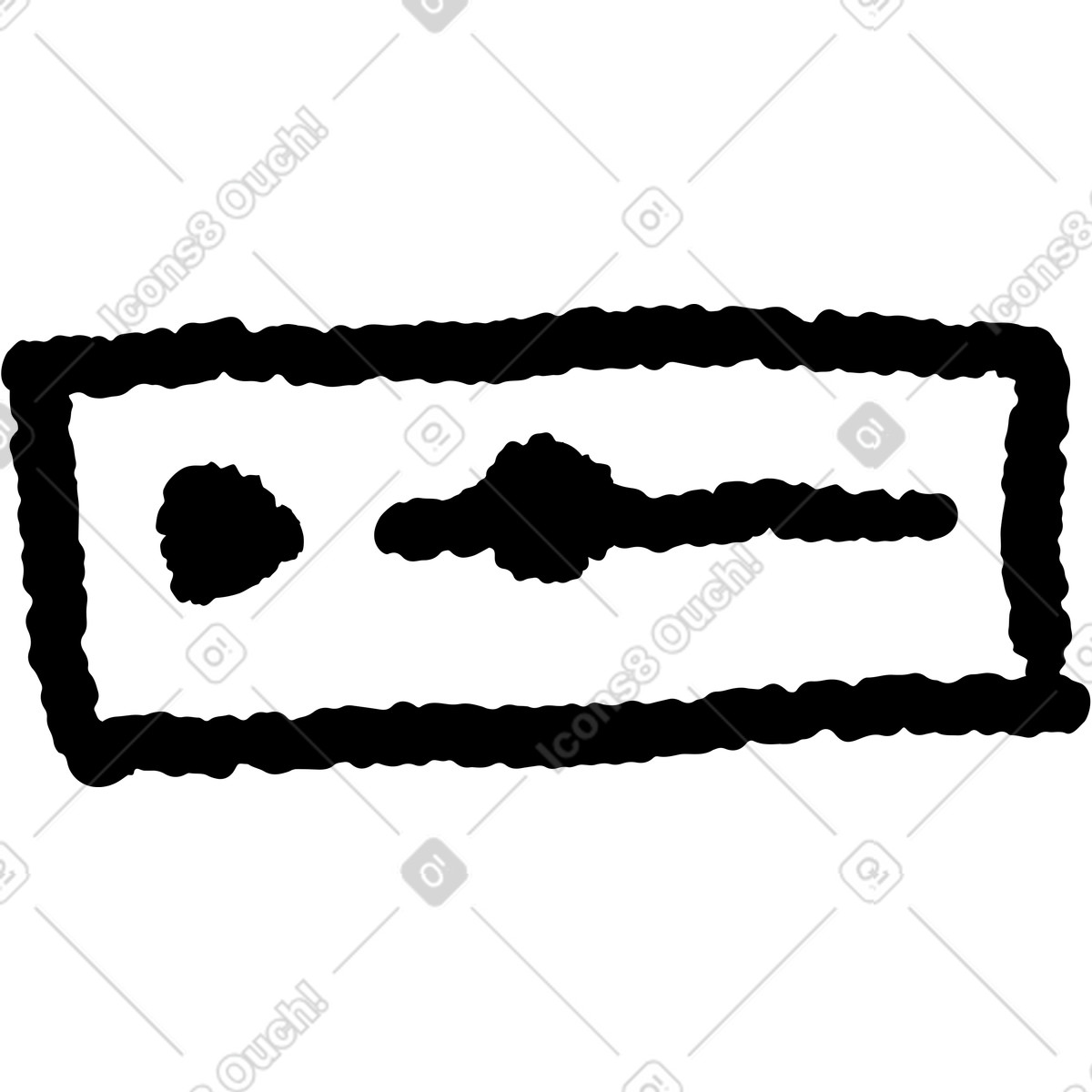 Illustration Slider audio control knob on horizontal volume bar interface dans le style Black Chalk à télécharger aux formats PNG, SVG