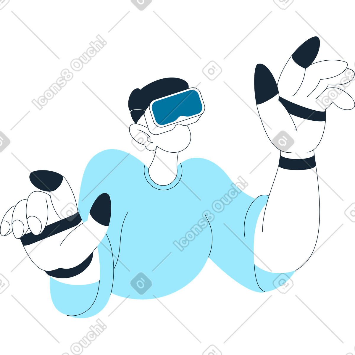 Иллюстрация Женщина в очках vr стиле Indigo — скачать форматах PNG, SVG
