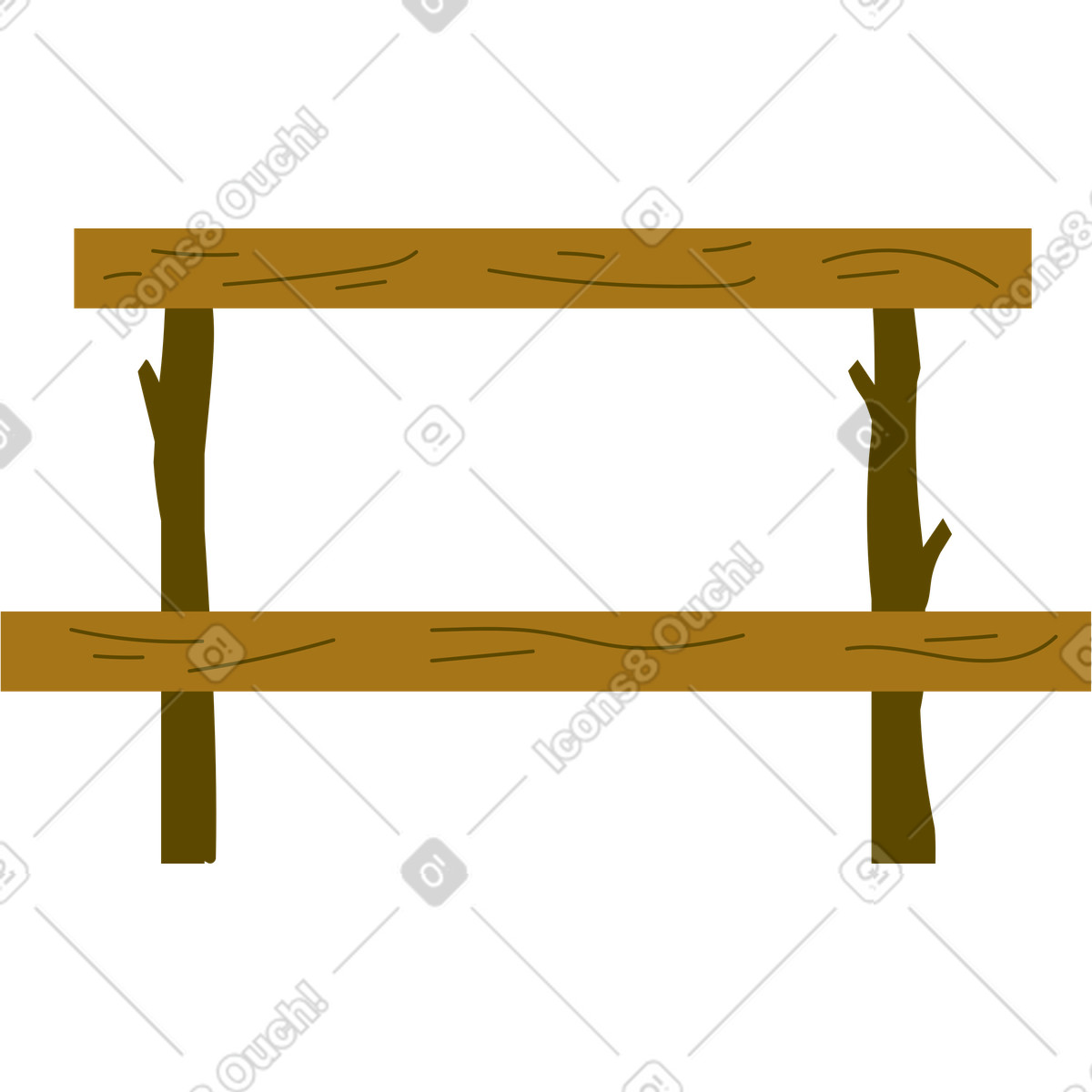 Ilustración Estantería con estantes en estilo Woof a descargar en PNG y SVG