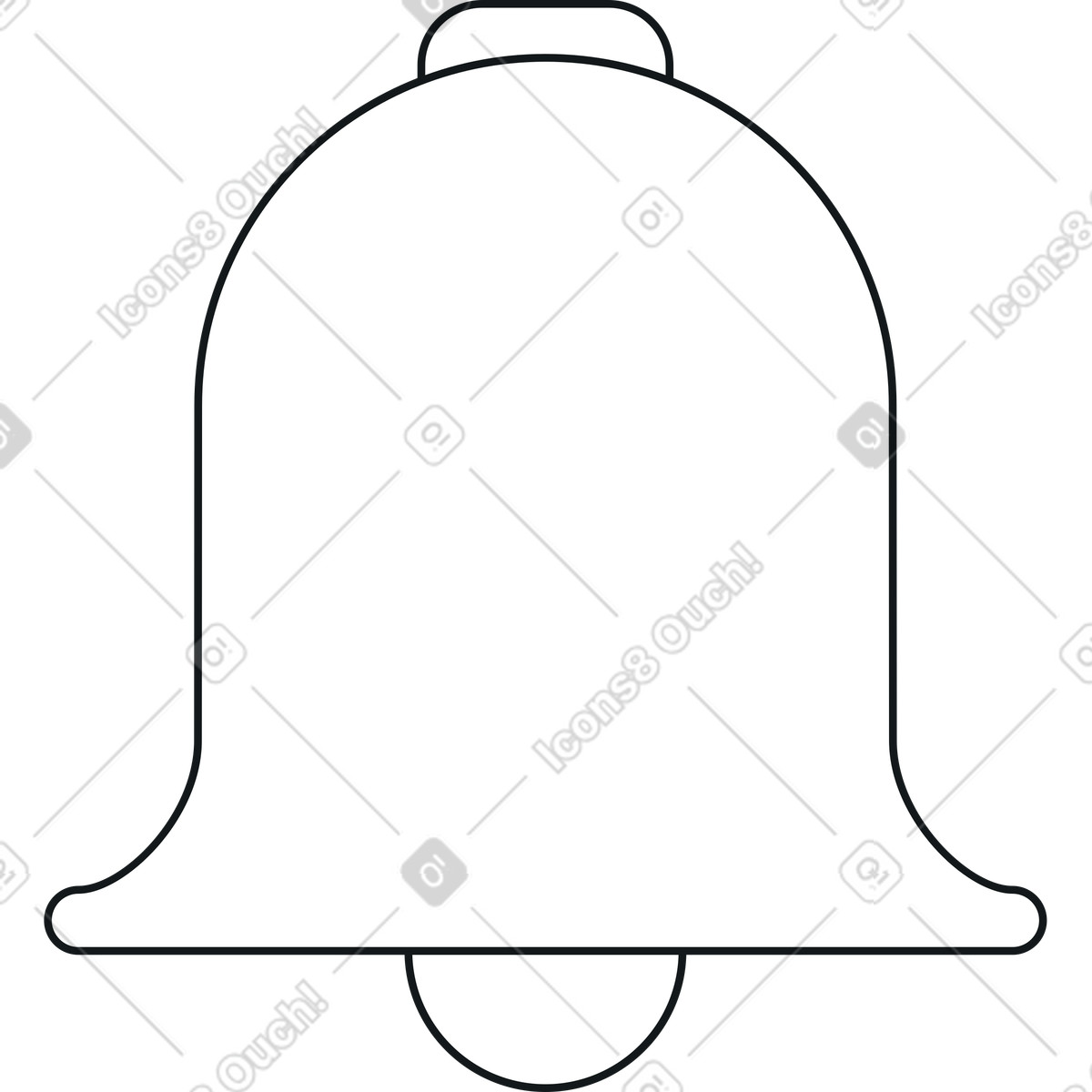 Bell illustration in Midnight style download in PNG, SVG