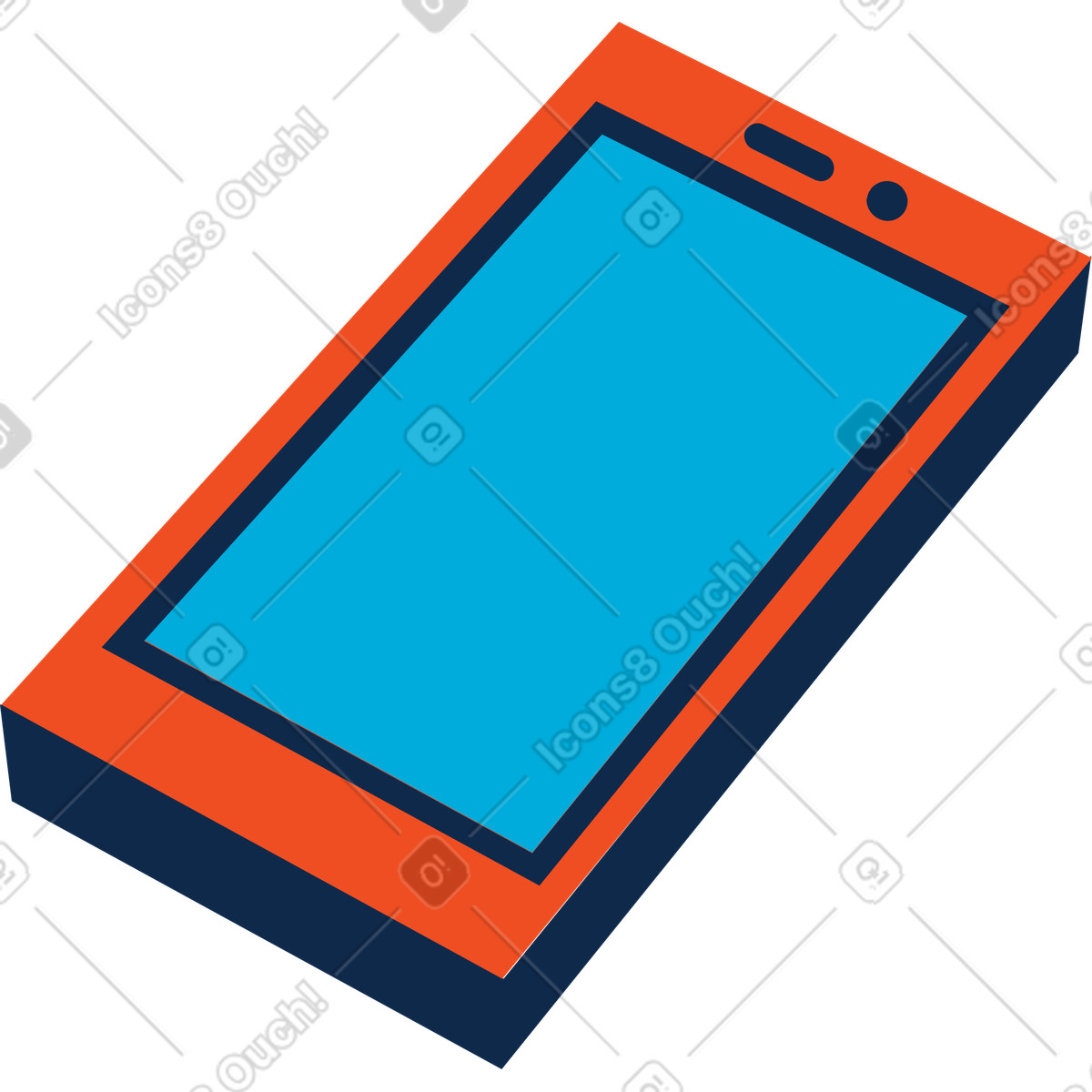 Ilustración Teléfono inteligente en estilo Flame a descargar en PNG y SVG