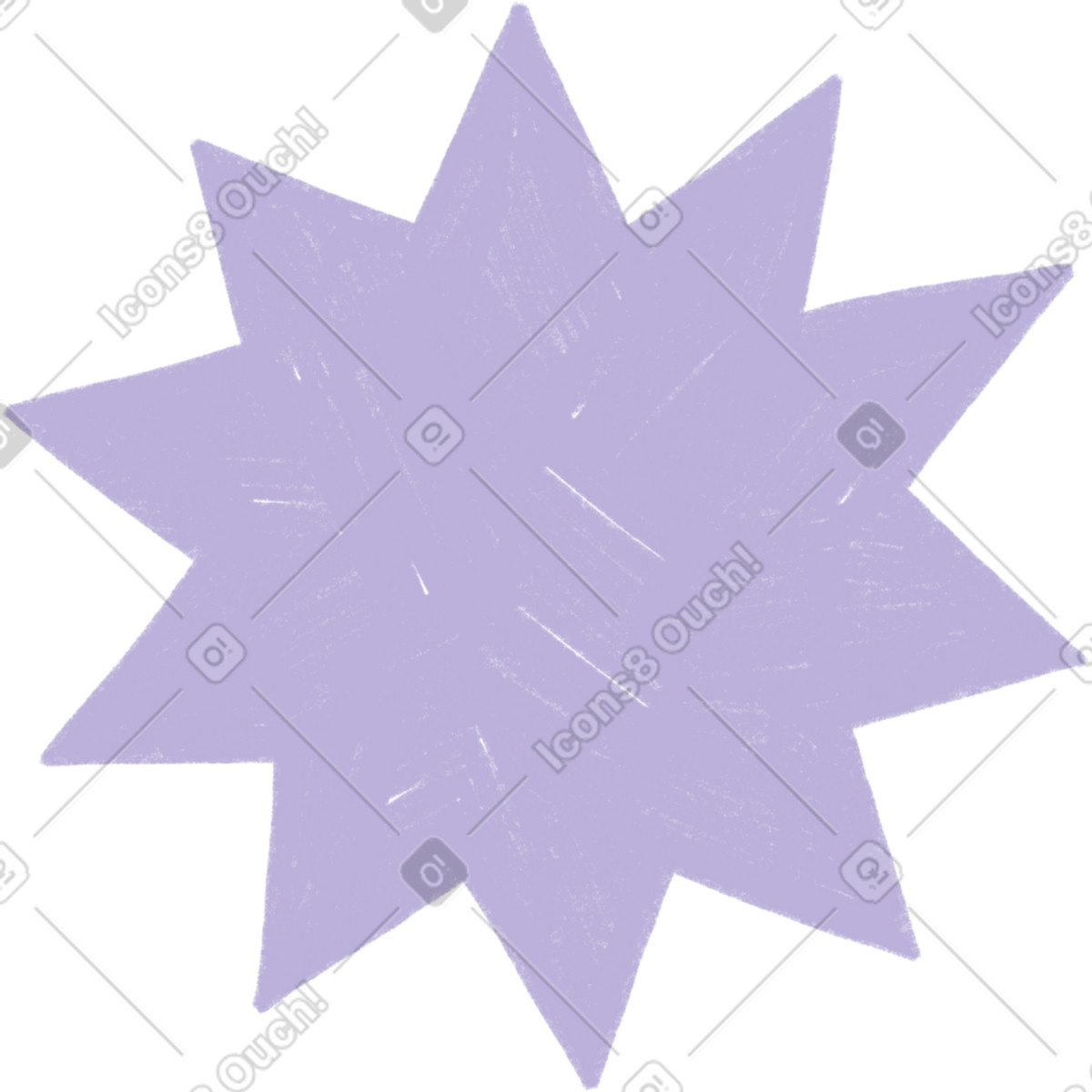 Illustration Purple decorative star dans le style Tutti à télécharger aux formats PNG, SVG