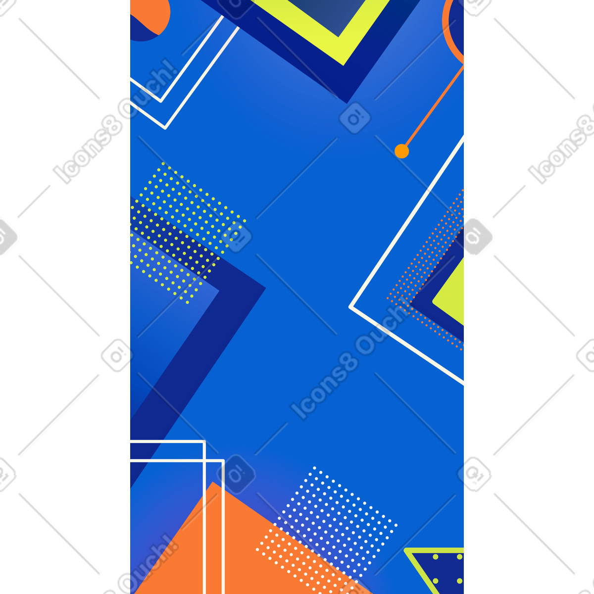 Abstract background with geometric shapes illustration in Experimental style download in PNG, SVG