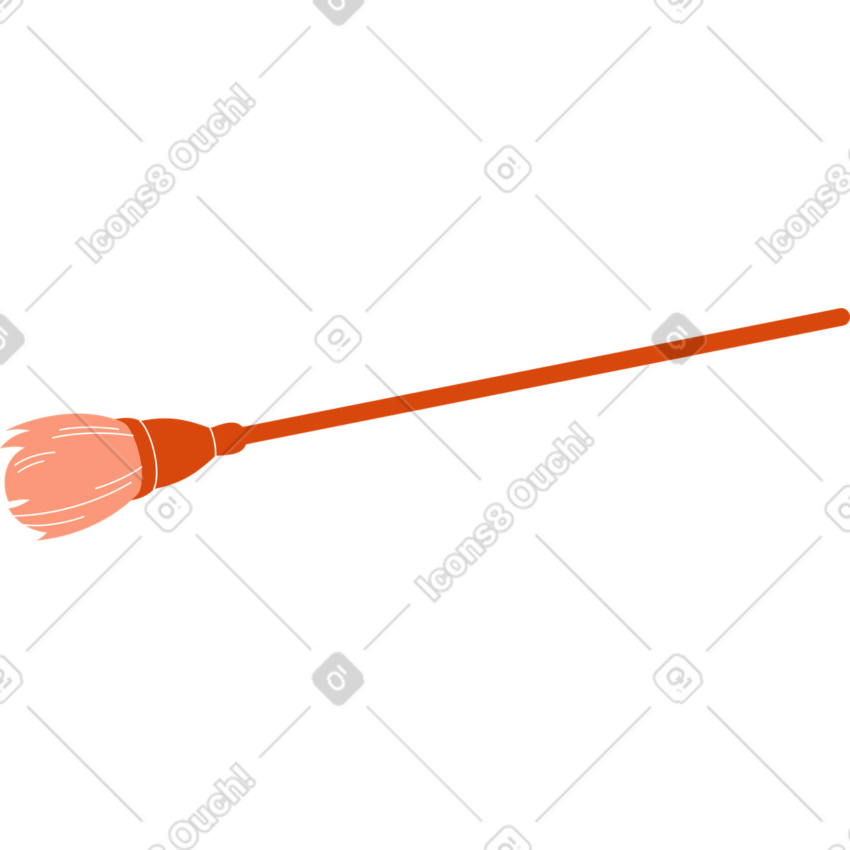 Scopa illustrazione in stile Orange scarica in PNG, SVG