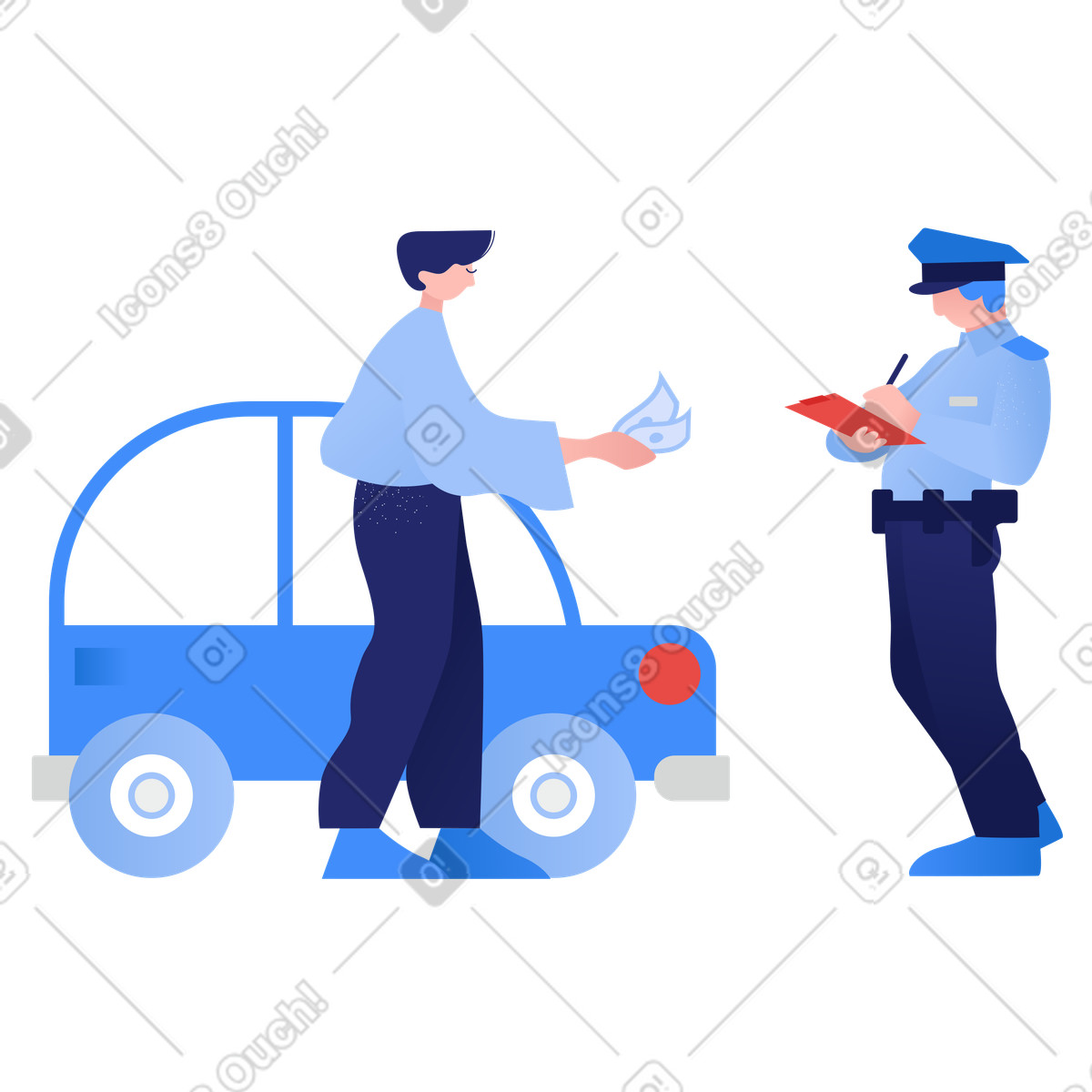 Bestechung-Illustration im Clip-Stil als Download in PNG, SVG