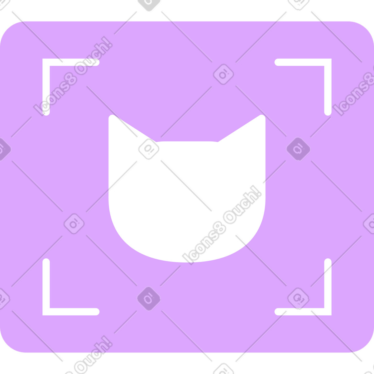 Ilustración Reconocimiento de patrón rectangular púrpura en estilo Grapy a descargar en PNG y SVG