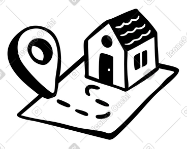 Cartographie du chemin vers le domicile PNG, SVG