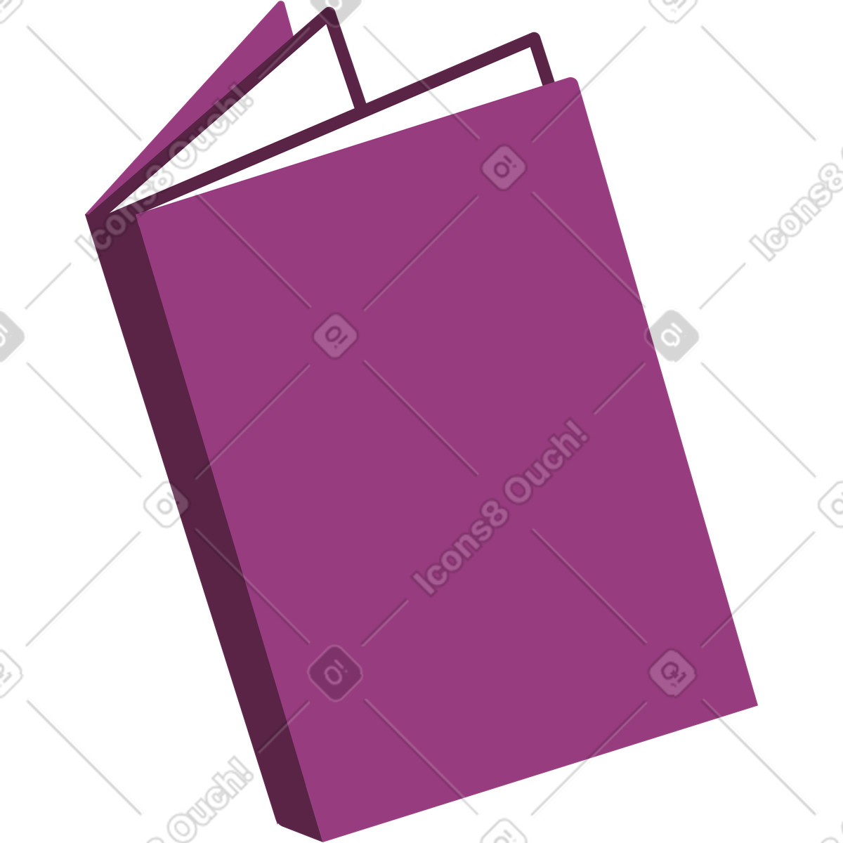 Illustration Livre bordeaux ouvert dans le style Sammy à télécharger aux formats PNG, SVG