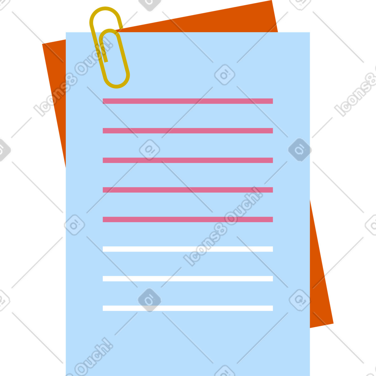 Papiere-Illustration im Vector-Stil als Download in PNG, SVG