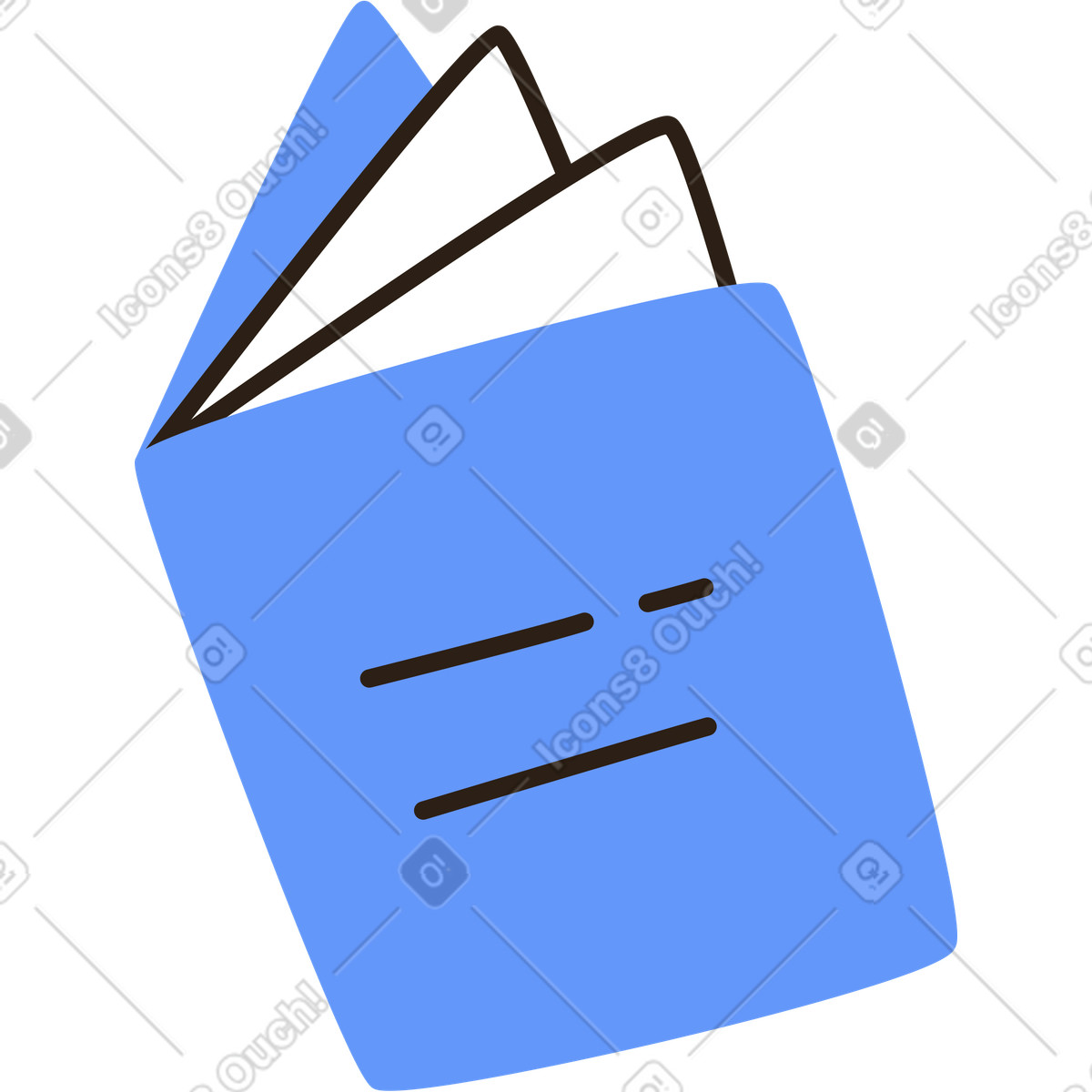 Ilustración Libro azul en estilo Plain a descargar en PNG y SVG