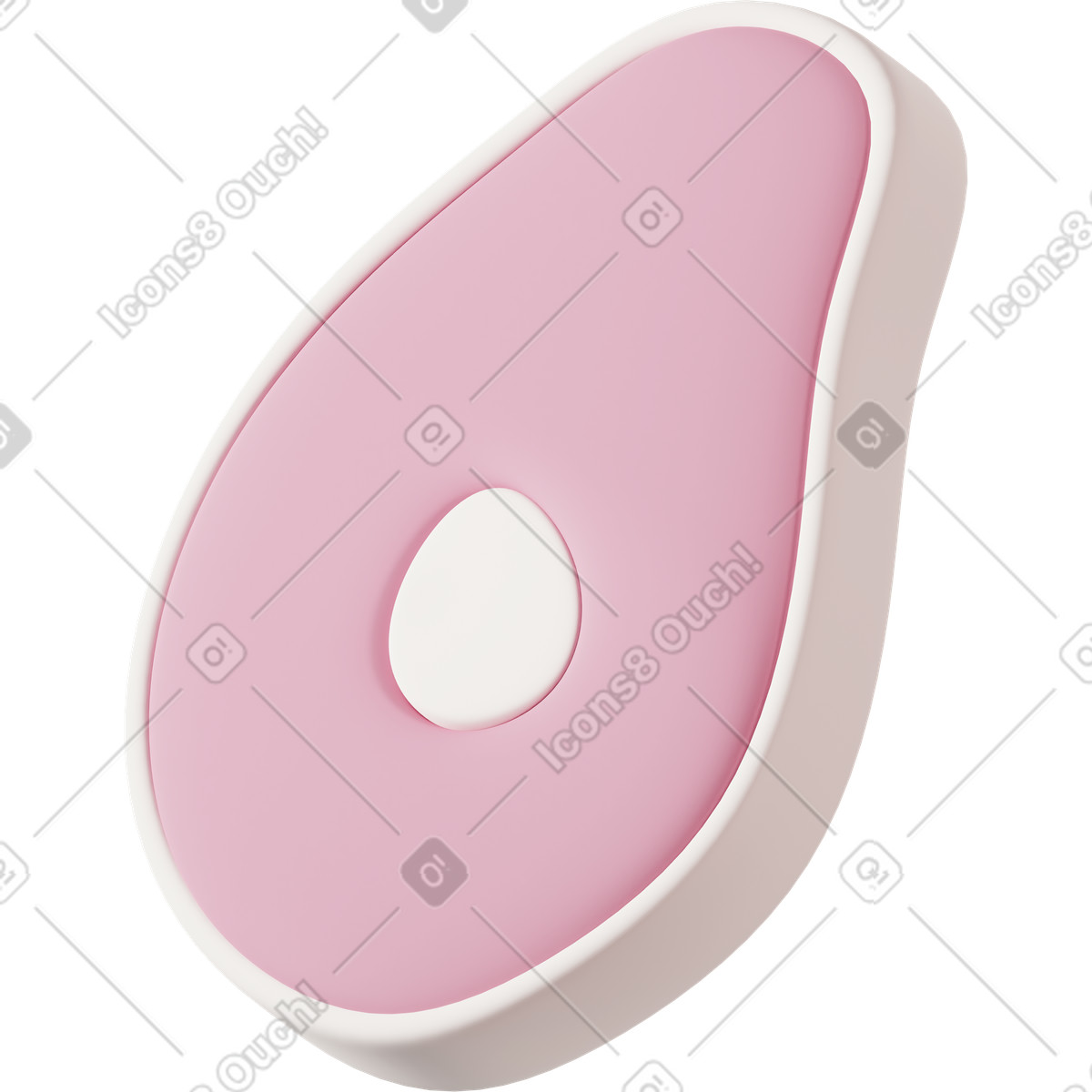 Pink meat steak-Illustration im 3D Casual life-Stil als Download in PNG, SVG